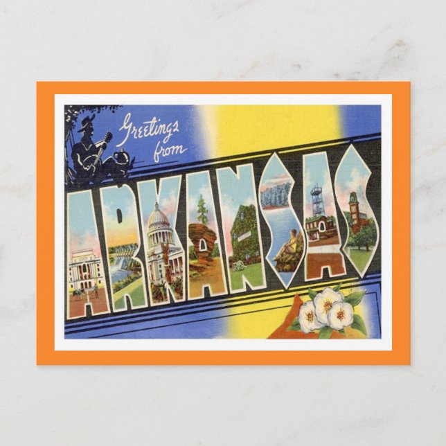 Arkansas States Postcard (Front)