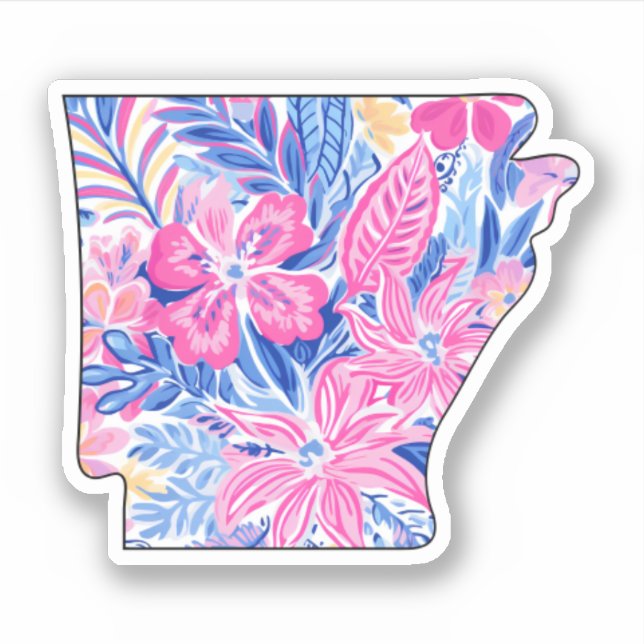 Arkansas - Summer Sticker - Lilly Inspired (Front)