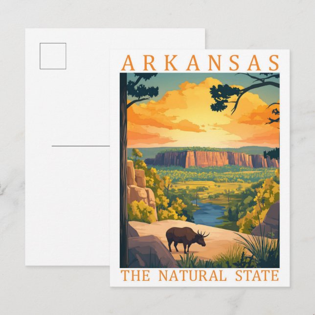 Arkansas the Natural State USA Travel Place Postcard (Front/Back)
