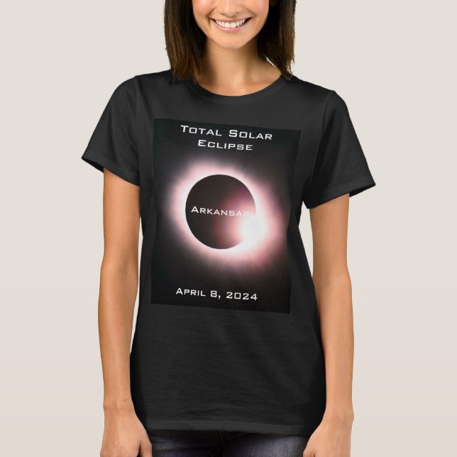 Arkansas Total solar eclipse April 8, 2024 T-Shirt (Front)