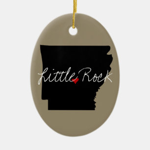 Arkansas Town Ceramic Tree Decoration