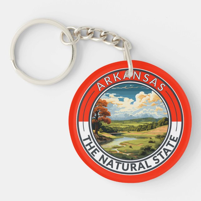 Arkansas Travel Art Badge Key Ring (Front)