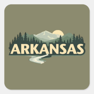 Arkansas United States of America Square Sticker