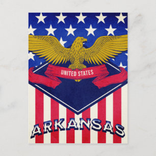 Arkansas USA Flag  Postcard