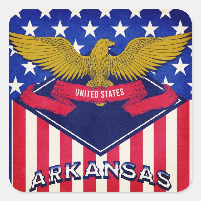 Arkansas USA Flag  Square Sticker (Front)