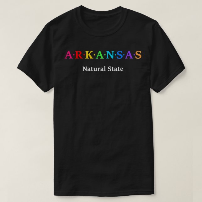 Arkansas USA Natural State TShirt (Design Front)