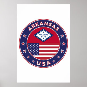 Arkansas, USA states Poster
