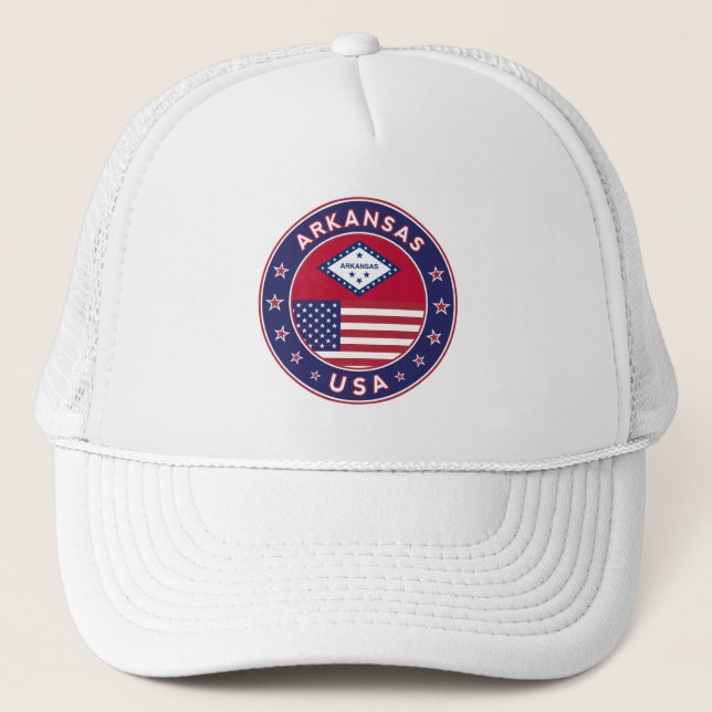 Arkansas, USA states Trucker Hat (Front)