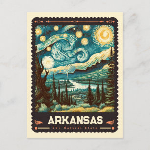Arkansas   Vincent Van Gogh Inspired Postcard