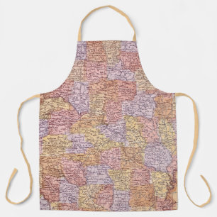 Arkansas Vintage Road Map Apron