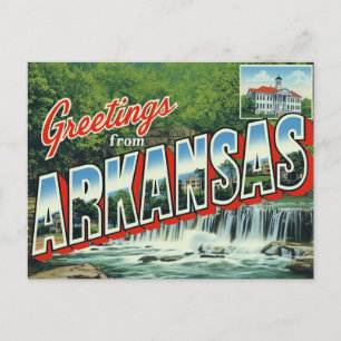 Arkansas Waterfall Forest Postcard
