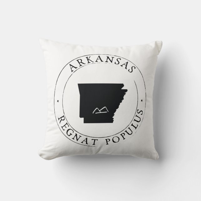 Arkansas Zip Code Pillow (Front)