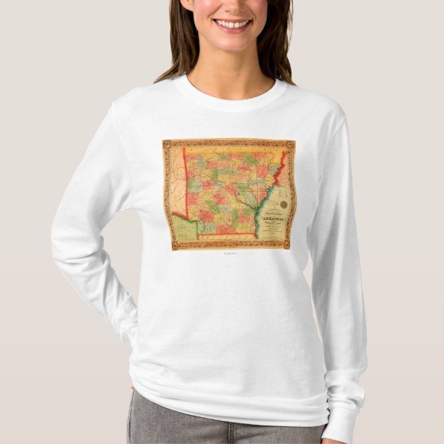 ArkansasPanoramic MapArkansas T-Shirt (Front)