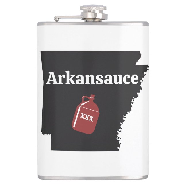 Arkansauce Jug Hip Flask (Front)