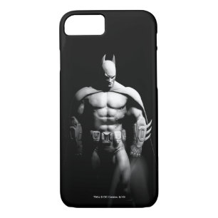 Arkham City   Batman Black and White Wide Pose iPhone 8/7 Case