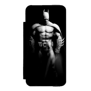 Arkham City   Batman Black and White Wide Pose Incipio Watson™ iPhone 5 Wallet Case