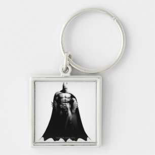 Arkham City   Batman Black and White Wide Pose Key Ring