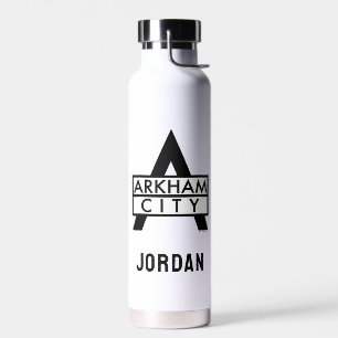 Arkham City Icon   Add Your Name Water Bottle