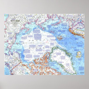 " Arktis: 1971/heute - Karte der Arktisregion ... Poster