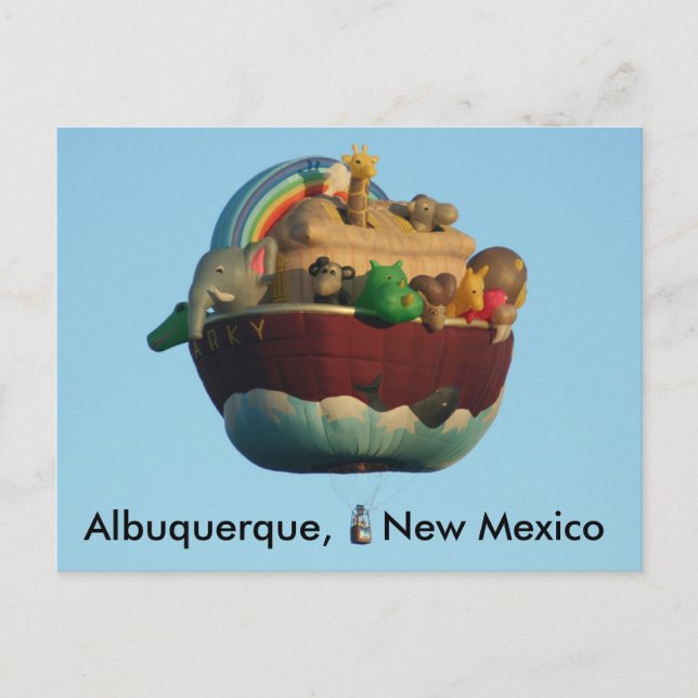 Arky Hot Air Balloon Postcard (Front)