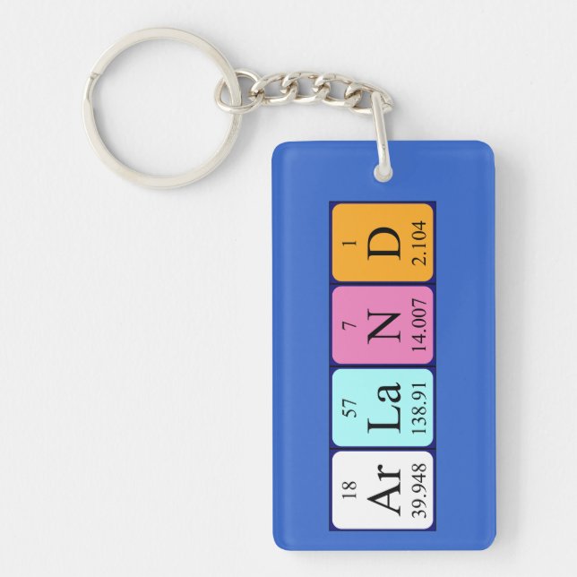 Arland periodic table name keyring (Front)