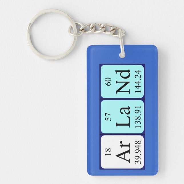 Arland periodic table name keyring (Front)