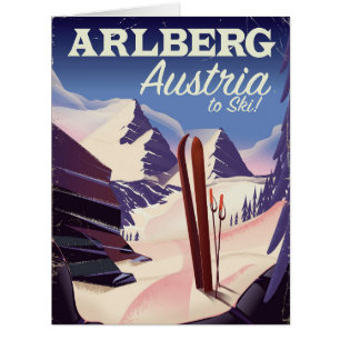 Arlberg Austria ski travel poster