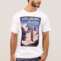 Arlberg Austria ski travel poster