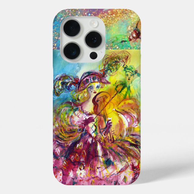 ARLECCHINA VIOLINIST / Venetian Carnival Masks Case-Mate iPhone Case (Back)