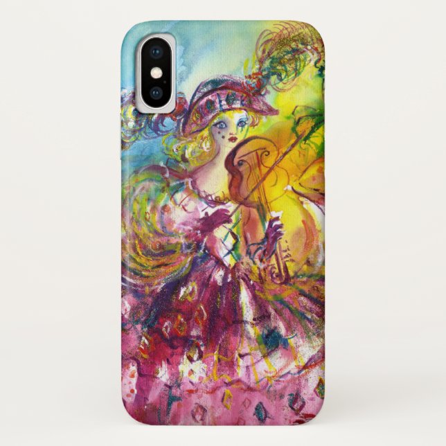 ARLECCHINA  VIOLINIST / Venetian Carnival Night Case-Mate iPhone Case (Back)