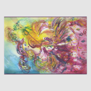 ARLECCHINA VIOLINIST / Venetian Carnival Night Tissue Paper