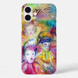 ARLECCHINO PIERO AND COLOMBINA / MONOGRAM iPhone 16 PLUS CASE