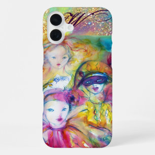 ARLECCHINO PIERO AND COLOMBINA / MONOGRAM iPhone 16 PLUS CASE