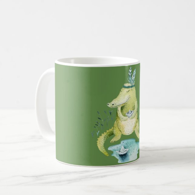 Arlena the Alligator Coffee Mug (Front Left)