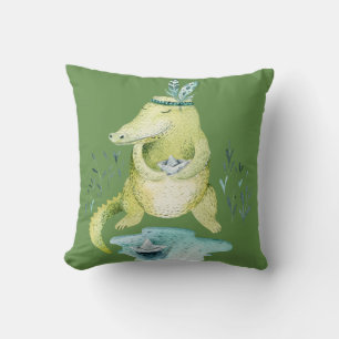 Arlena the Alligator Cushion