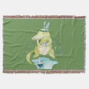 Arlena the Alligator Throw Blanket