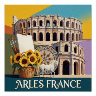 Arles France Historic City Travel Poster