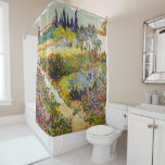 Arles Garden Shower Curtain<br><div class="desc">Digitally enhanced Van Gogh masterpiece.</div>