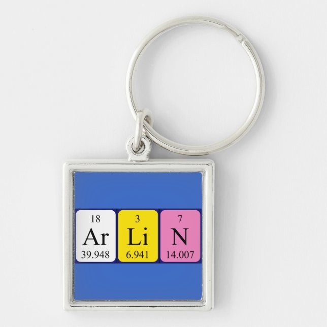 Arlin periodic table name keyring (Front)