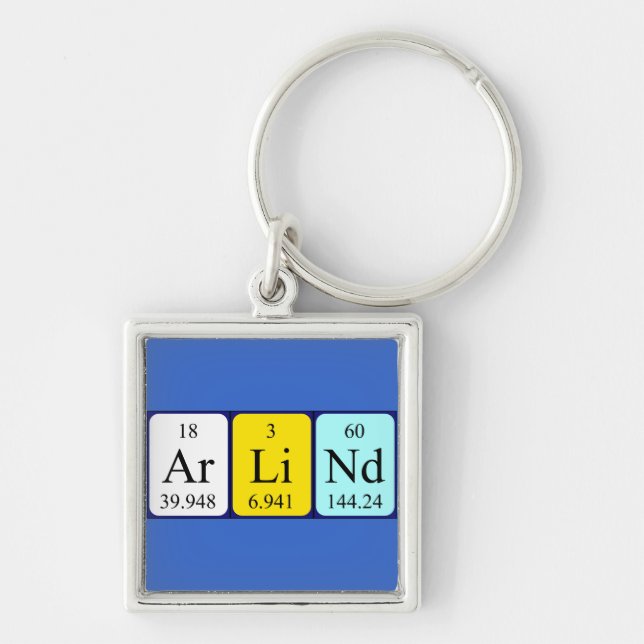 Arlind periodic table name keyring (Front)
