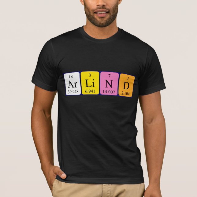 Arlind periodic table name shirt (Front)