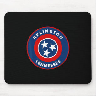 Arlington Tennessee Tn Flag Dge Roundlet Souvenir  Mouse Pad