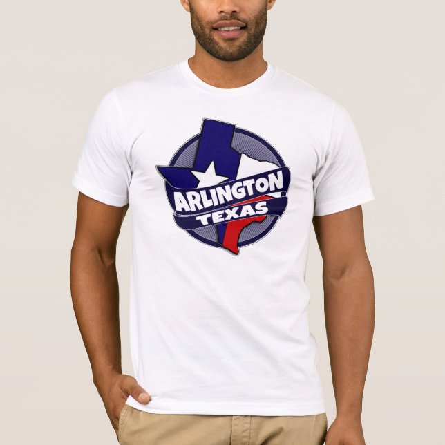 Arlington Texas flag burst tshirt (Front)