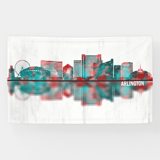 Arlington Texas Skyline Banner (Horizontal)