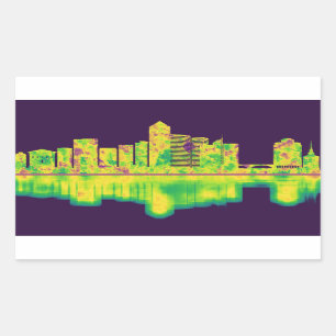 Arlington Texas Skyline Rectangular Sticker