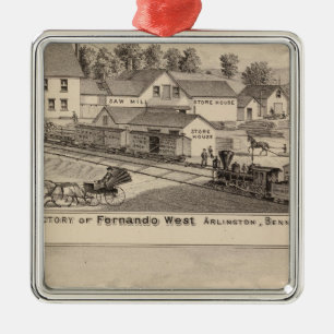 Arlington Vermont Metal Ornament