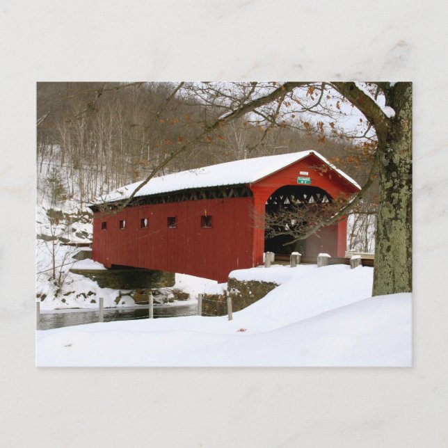 Arlington, VT covered bridge Postcard (Front)