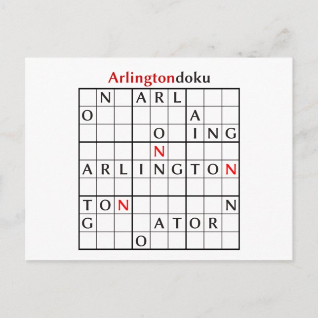 arlingtondoku postcard (Front)