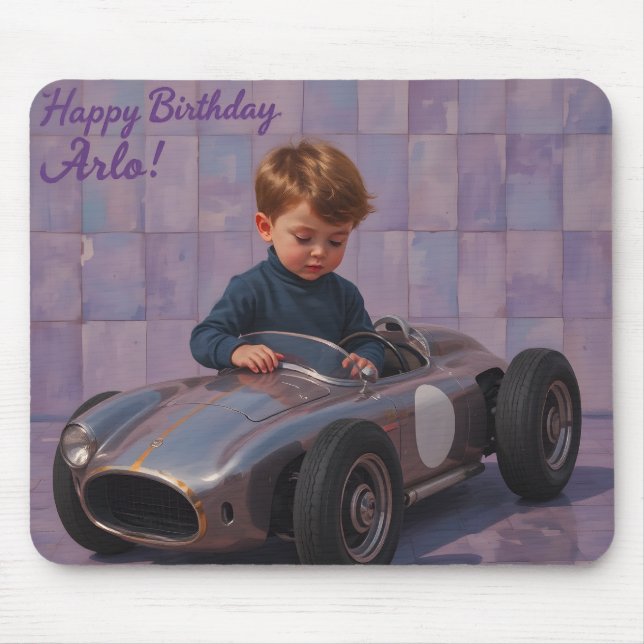 ARLO ~ And his RACING CAR ~ Mousepad (Front)