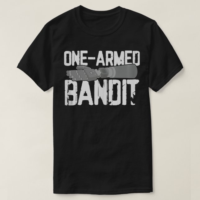 Arm Amputee  Funny Humor Amputation Support Joke G T-Shirt (Design Front)